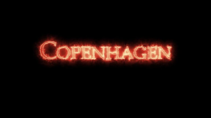 Copenhagen written with fire. Loop