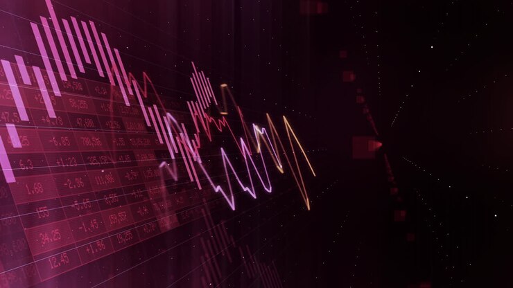 cuadro de datos bucle animado rojo 02