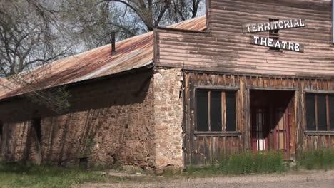 medium shot of an oldwest style territorial theater