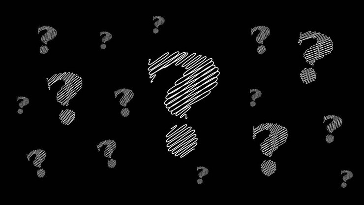 Question marks animated illustration script background