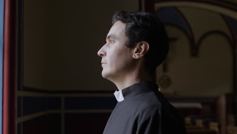 Priest in the church