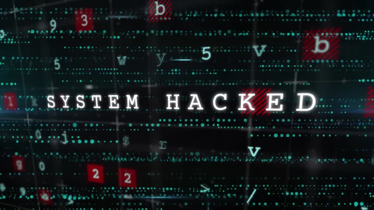 animación del procesamiento de datos sobre un fondo negro