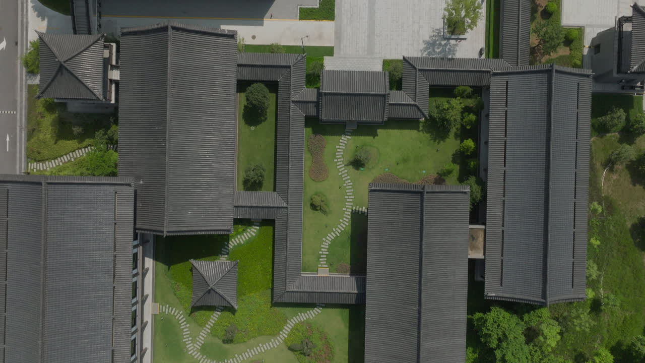 Overhead shot of a typical Chinese oriental palace