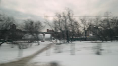 vista desde el tren que sale de moscú
