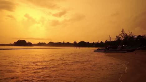 sunset on tropical beach