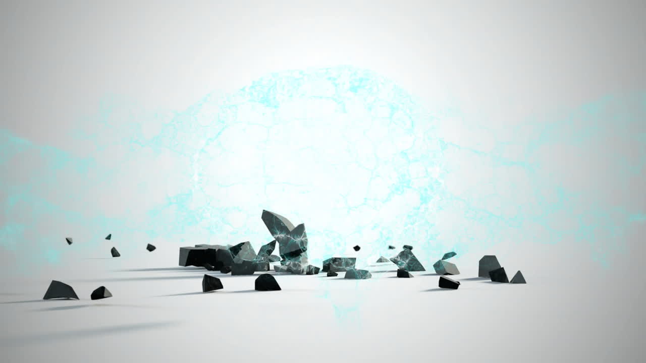 человеческий мозг вращается над символом валюты евро, падающим и ломающимся на сером фоне