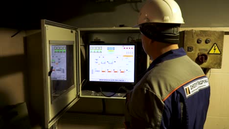 industrial worker monitoring control panel