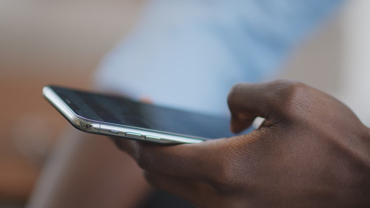 Person using a smartphone