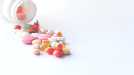 assorted medications in a bottle