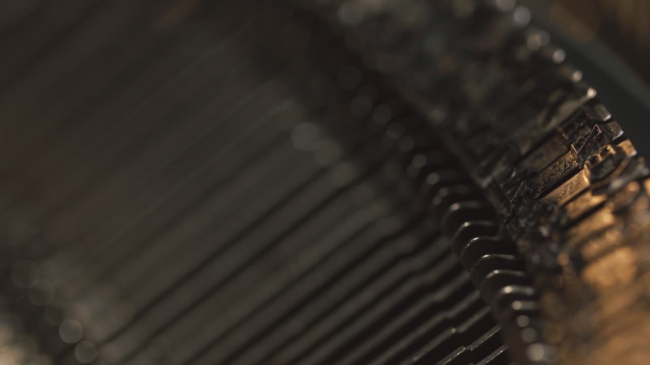 Close-up of Vintage Typewriter Keys