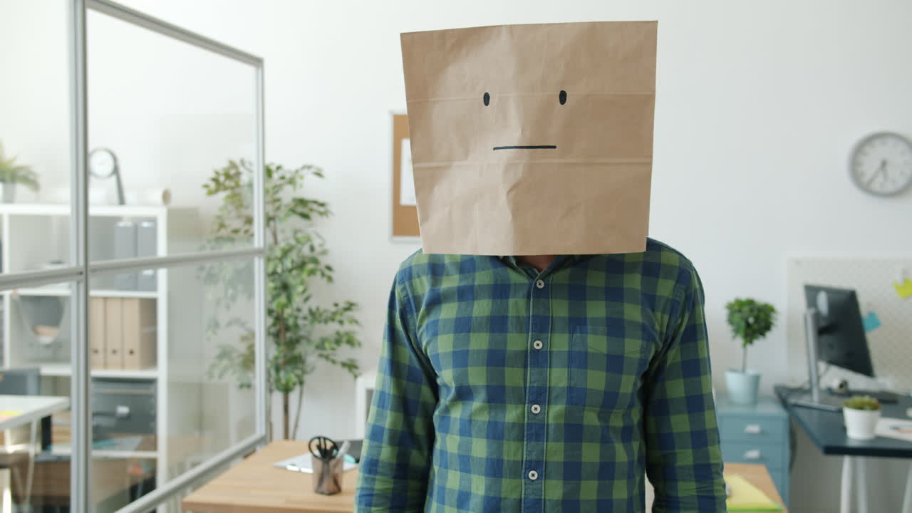 Man with a Paper Bag over His Head