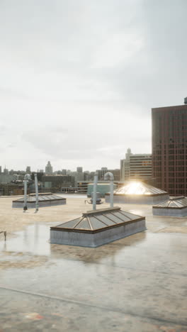 rooftop view of a city with skyline