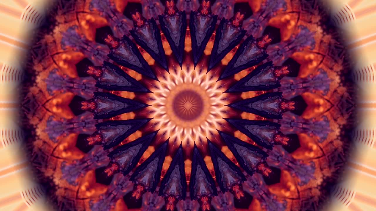 arte del caleidoscopio, fuego, simetría, psicodélicos, flores