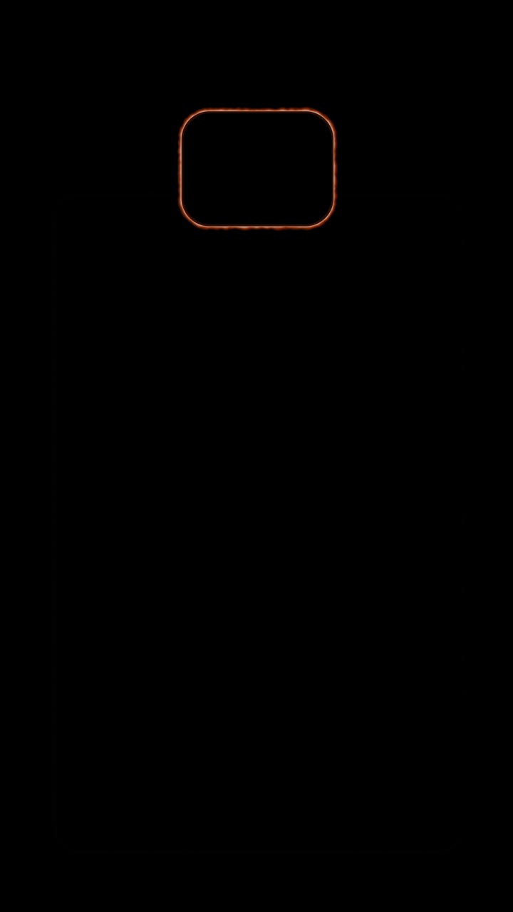Glowing Orange Rounded Rectangle Frame on Black Background