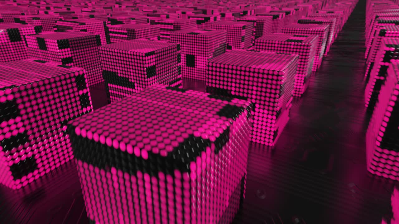 máquina de circuitos de alta tecnología futurista de ciencia ficción con luz eléctrica matriz de desplazamiento