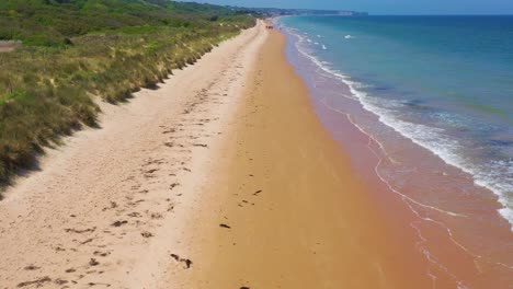 Gute-Antenne-über-Omaha-Beach-Normandie-Frankreich-Standort-Des-Zweiten-Weltkriegs-D-day-Alliierte-Invasion-2