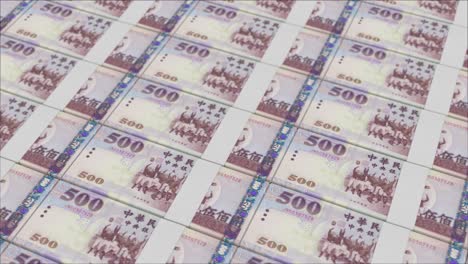 500-Nuevos-Billetes-De-Dólar-Taiwanés-Impresos-Por-Una-Prensa-Monetaria