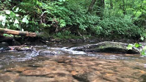 Night-falls-on-an-ominous-flowing-river-bordered-by-trees-and-rocks