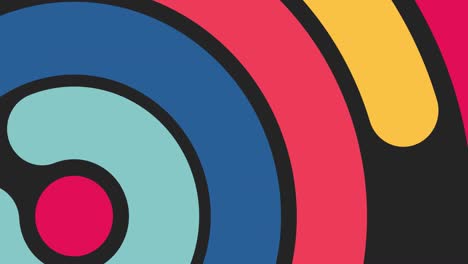 girar círculos en forma de espiral colorido fondo de animación. rotación vídeo gráfico de movimiento para uso de fondo