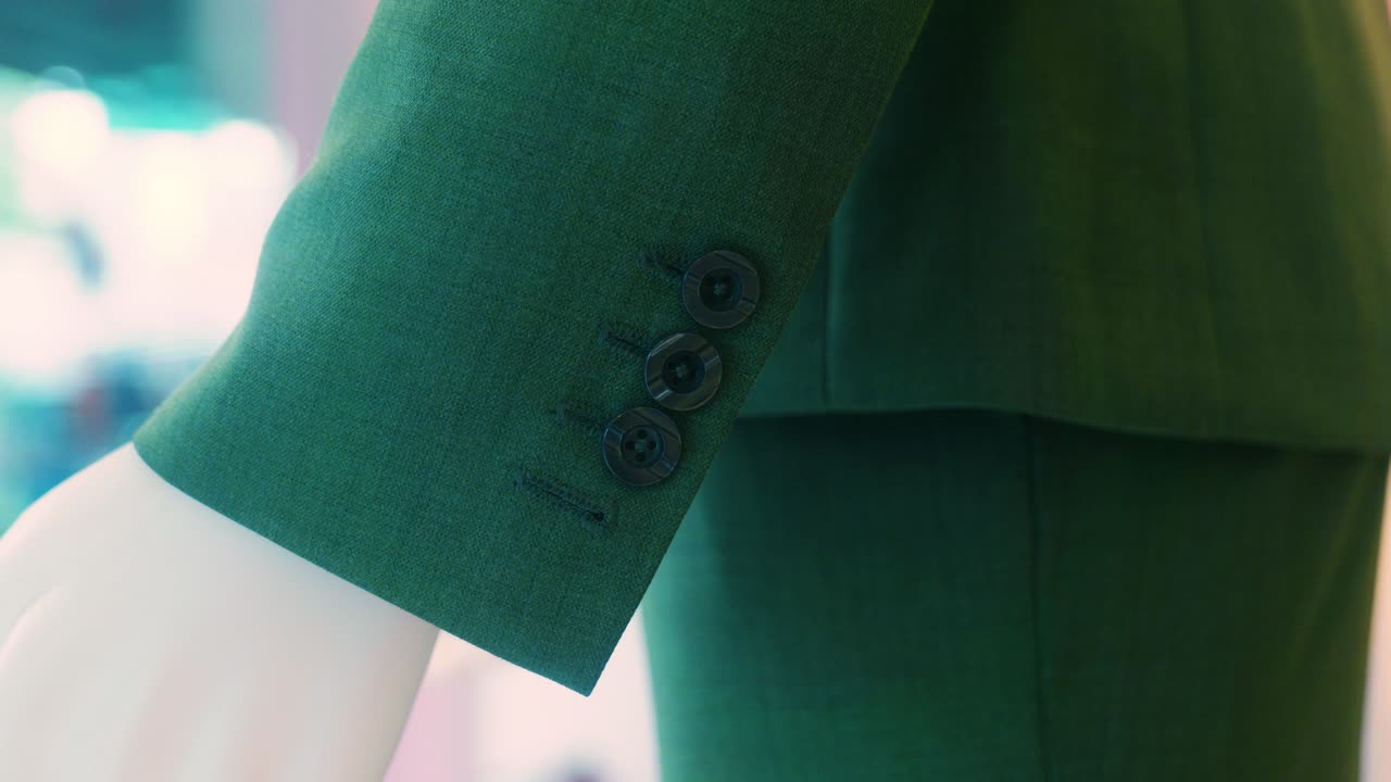 4K Cinematic fashion clothing footage of suits and ties in a tailor's shop