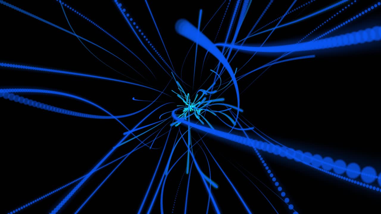 динамический и случайный взрыв синих линий