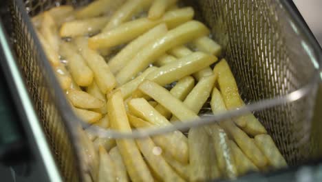 French Fries Frying in a Deep Fryer