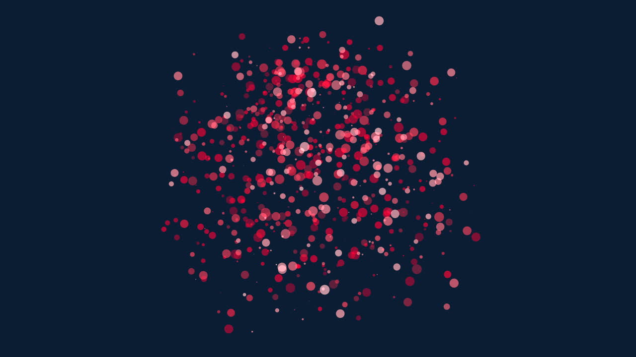 A close-up image of red dots scattered across a dark background, possibly on a person's face. The dots stand out vividly against the dark setting, creating a striking contrast