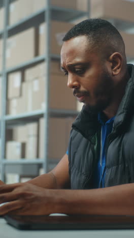 man working in a warehouse