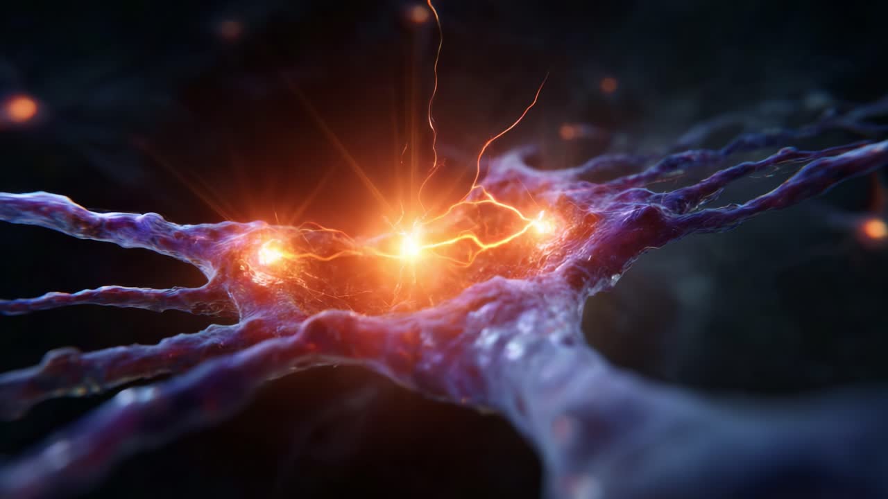 Exploring the Intricate Connections of Neurons: A Close-Up on Neural Activity and Electrical Signals in a Vibrant, Cytoplasmic Environment