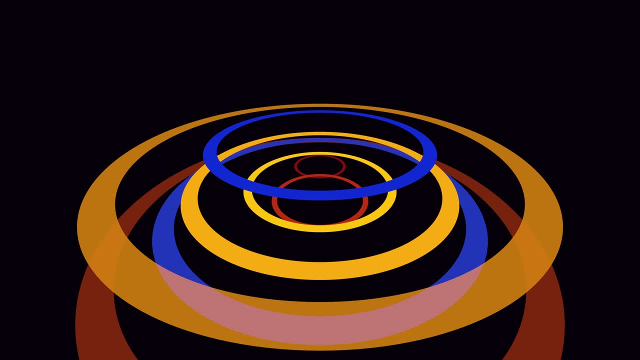 círculos espirales azules y amarillos