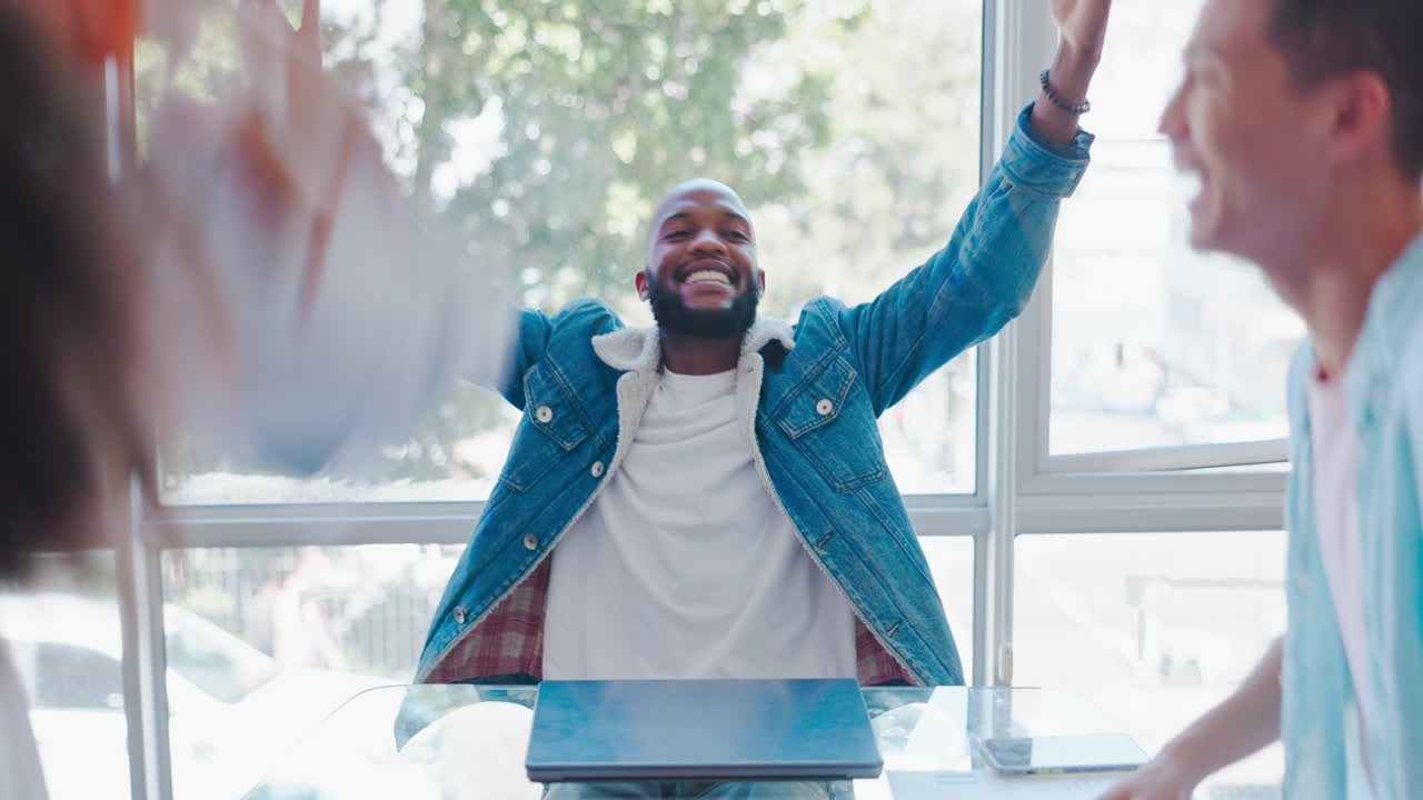 Success, meeting or people throw paper