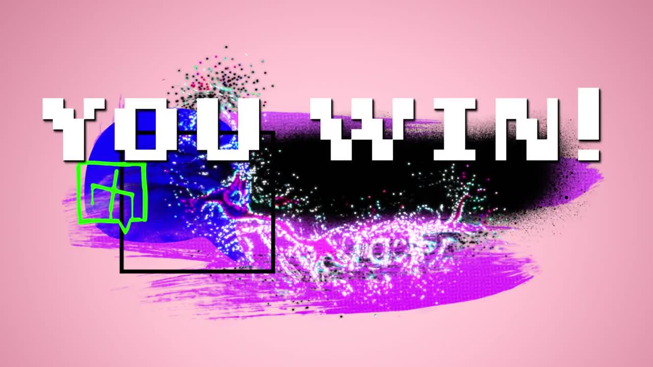 여러분의 애니메이션은 다채로운 파동과 그래픽을 통해 텍스트를 이 ⁇ 니다.