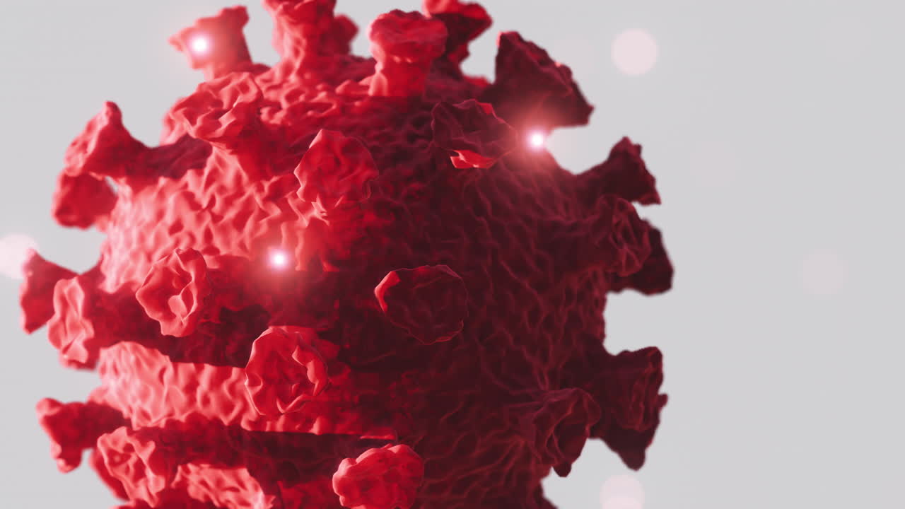 vista microscópica de un virus infeccioso corona covid-19