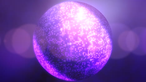 bola de discoteca de colores de movimiento con fondo abstracto