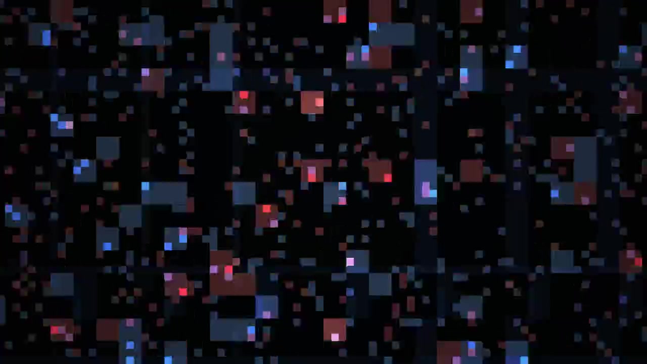 Flickering Digital Pixels and Glitch Lines Abstract Background
