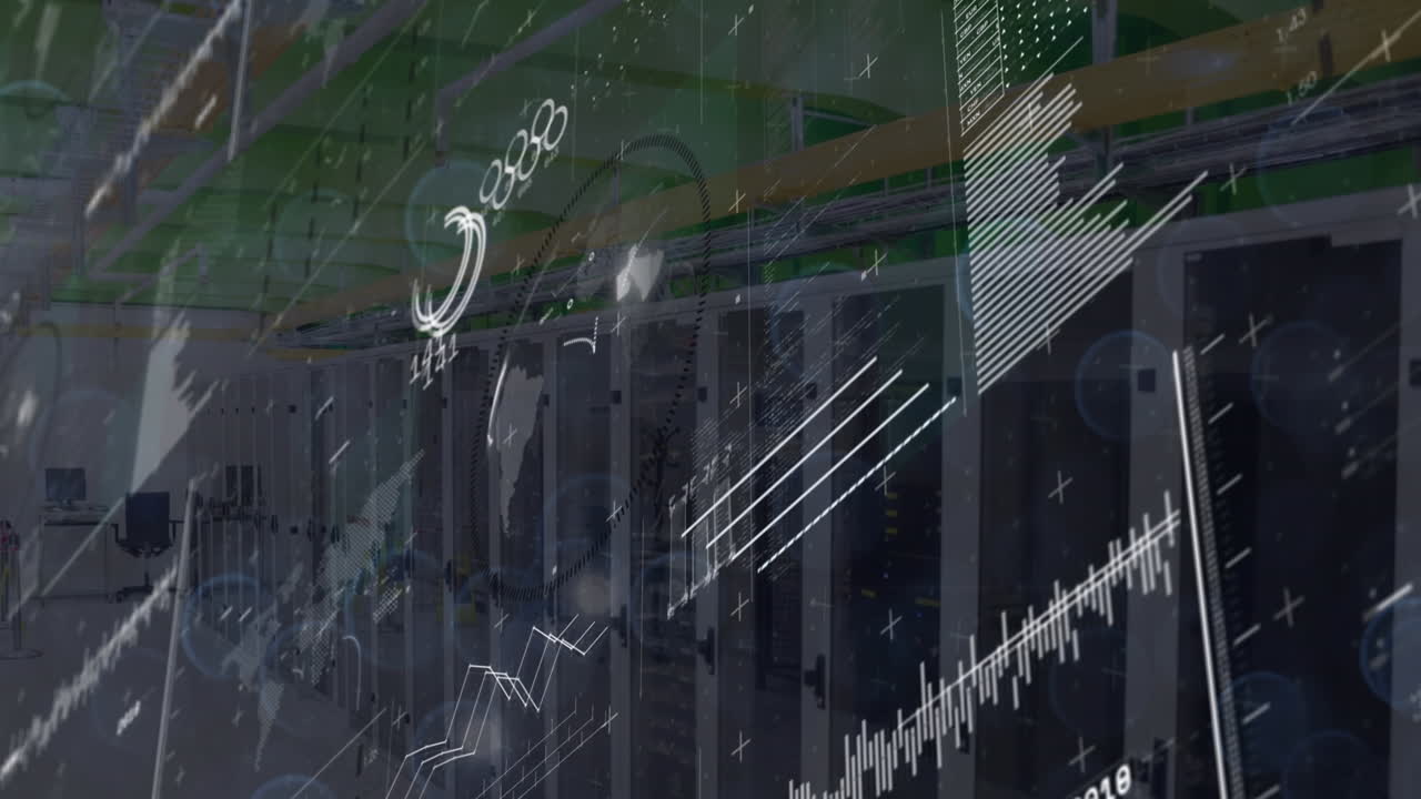 Animation of data processing over computer servers