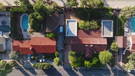 palm desert, california drone video overhead of neighborhood