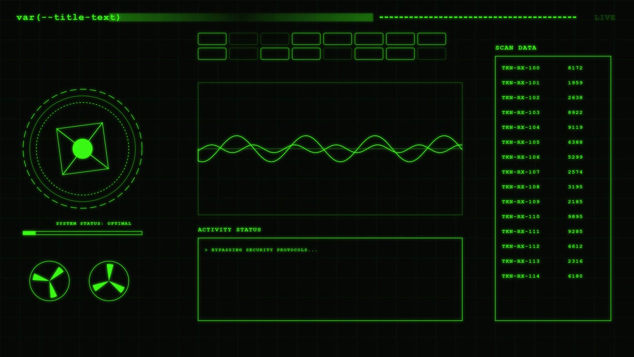 Futuristic Digital Interface Displaying Data Analysis and Waveforms