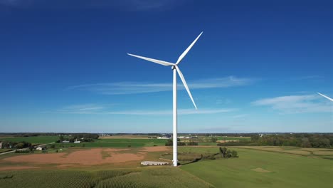 wind turbines blow in the wind of the wisconsin countryside