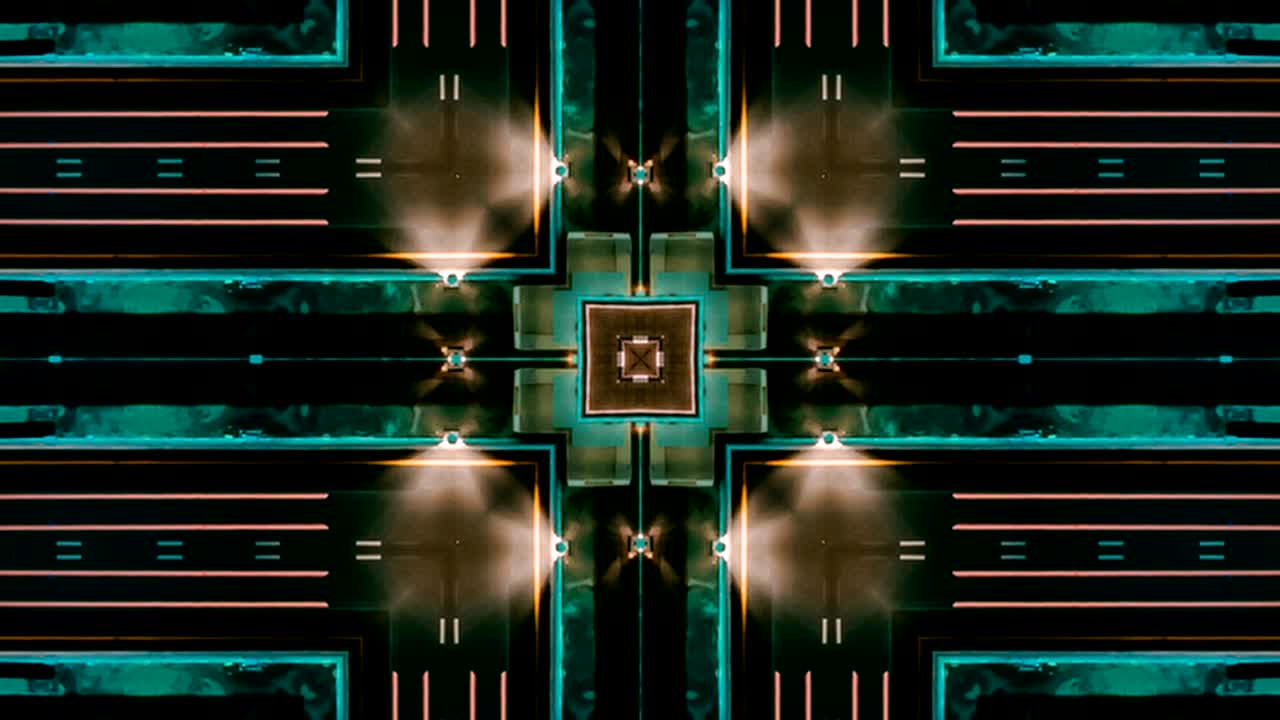 patrón sin costuras. arte geométrico abstracto fondo digital con líneas de luz de neón cuadrado