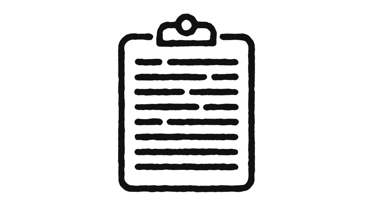 Checklist Icon Animation Footage & Alpha Channel