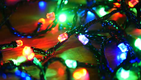 christmas garland sparkles in different colors, christmas background