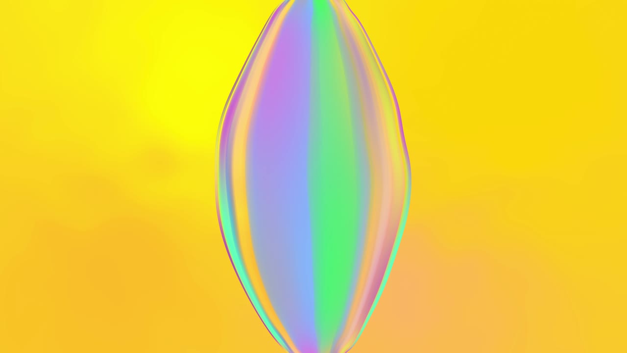 burbujas de jabón ovaladas de colores arco iris gráficos de movimiento