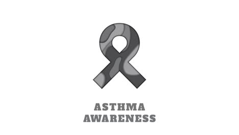 asthma awareness papercut ribbon animation