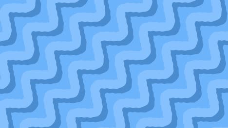 las líneas azules redondeadas en zigzag se mueven diagonalmente.