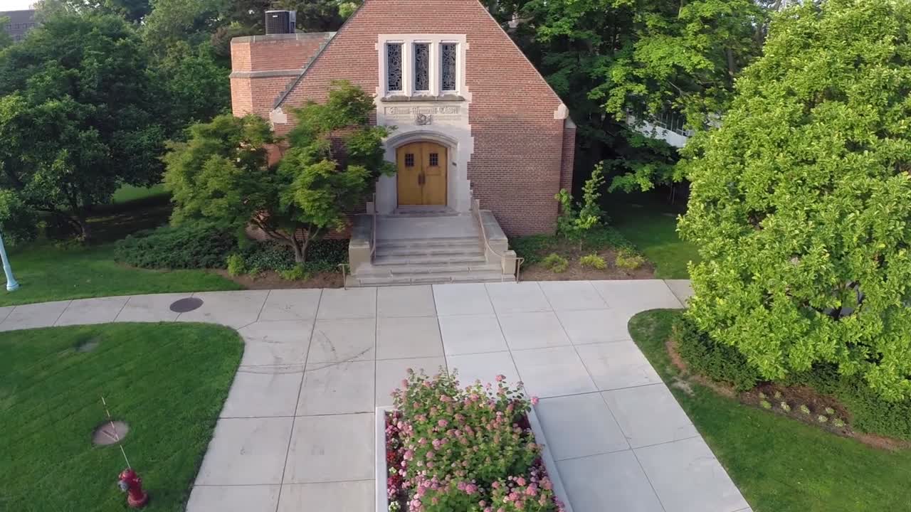 antena de la capilla de la universidad del estado de michigan 4k