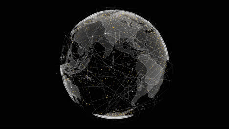 Planeta-Tierra-Holográfico-Futurista-Generado-Digitalmente-En-Un-Bucle-De-Rotación-De-360-Grados-Para-Visualización-Frontal-Y-Diseño-De-Interfaz-De-Usuario