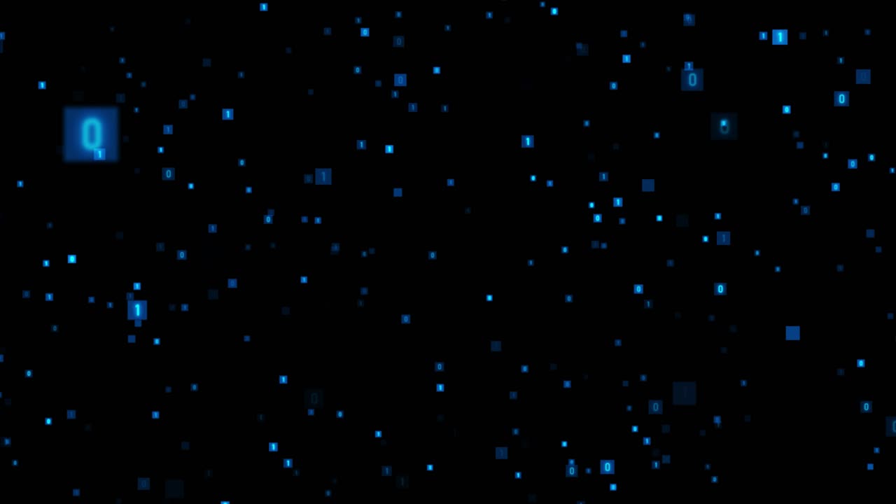 Futuristic digital landscape blue numbers on dark neural energy background cyber technology data