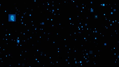 futuristic digital landscape blue numbers on dark neural energy background cyber technology data