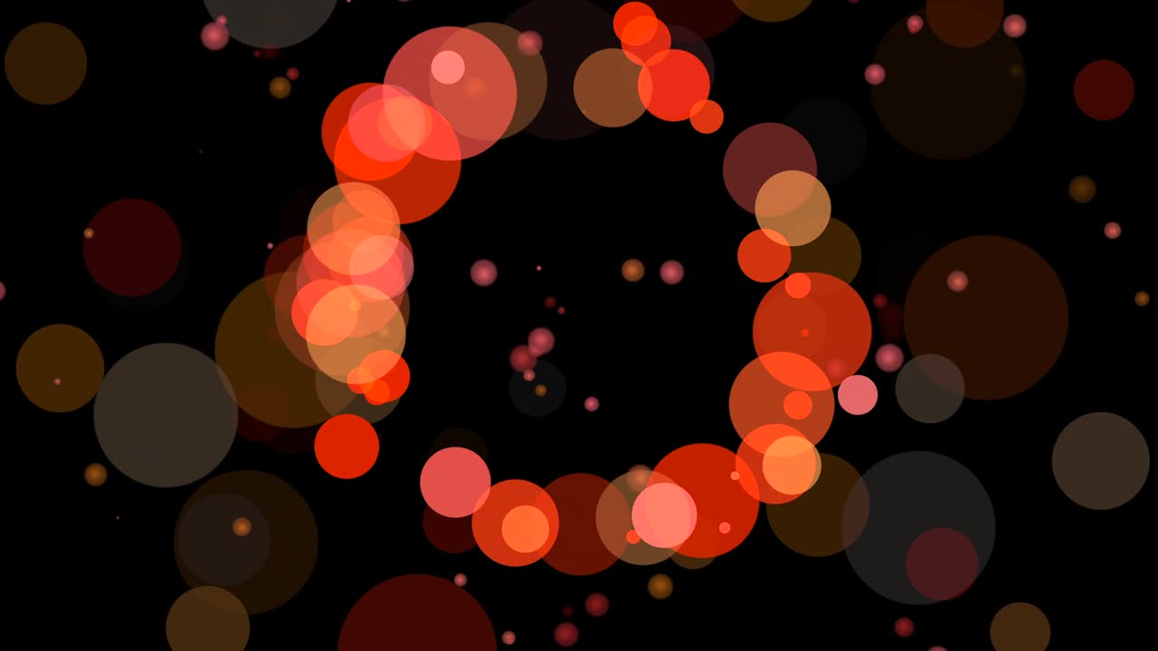 빨간색과 오렌지색의 원형 움직임